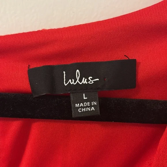 Lulu's Vibrant Red Ruffle Mini Dress - Picture 2 of 8